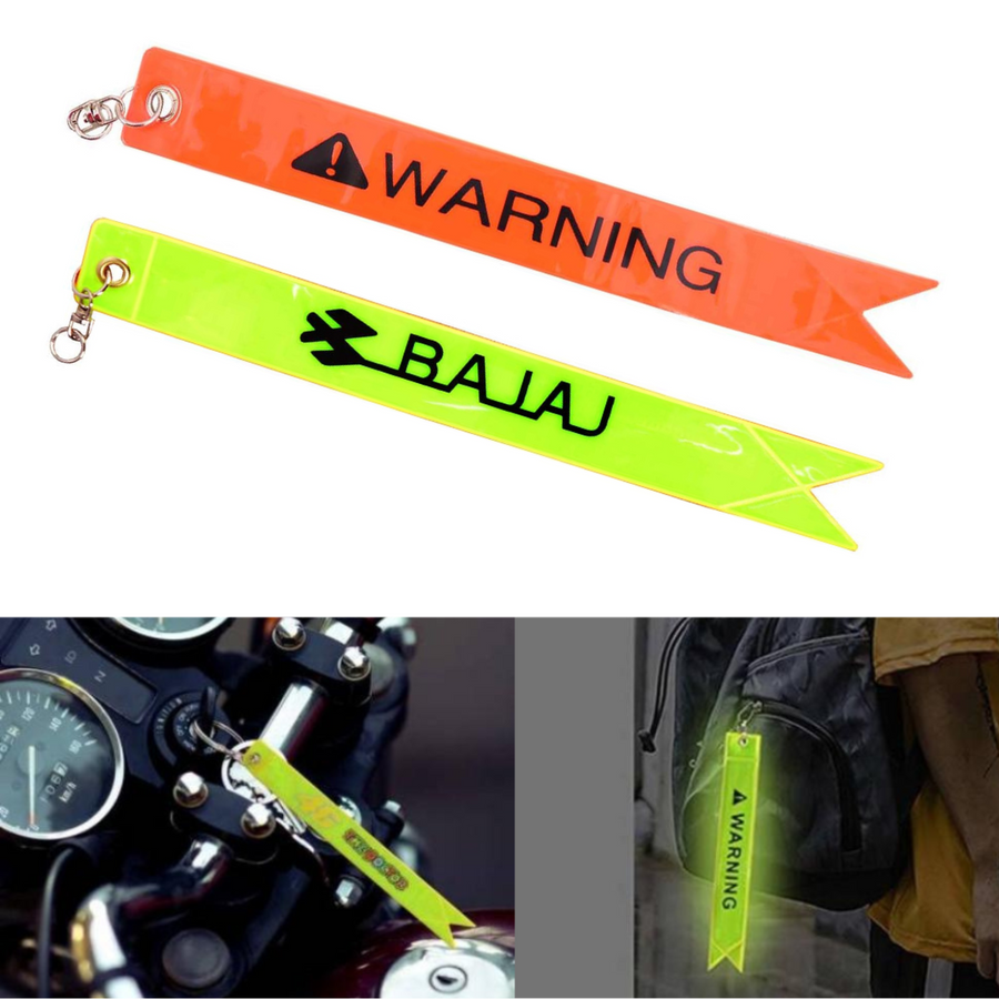 1PC Key Ring And Hanging Radium Warning Tag for Bajaj Bikes