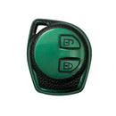 TPU Key Cover Compitable with Swift | baleno | Ertiga | Wagonr | Celerio | Swift Dzire | Alto | Eeco | Brezza | S Presso | Ignis | K10 2 Button Remote Key (Black & Green Carbon 1pc)