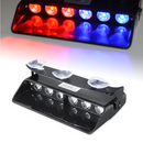 6 LED White Flasher Strobe Car Police Emergency Light with 18 Flashing Modes - Red Blue