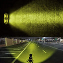 4 LED Fog Light Super Bright Spot Flood Beam Driving Lamp for Motorcycle Cars Bikes & SUV (40W, Yellow Light, 2 Pcs)