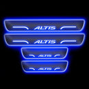 Car Door LED Foot Step Sill Plate for Toyota Corolla Altis Blue 4 Set For All Foot Step