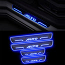 Car Door LED Foot Step Sill Plate for Maruti Suzuki Alto Blue 4 Set For All Foot Step