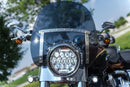LED Headlight with DRL for All Royal Enfield Bikes, black