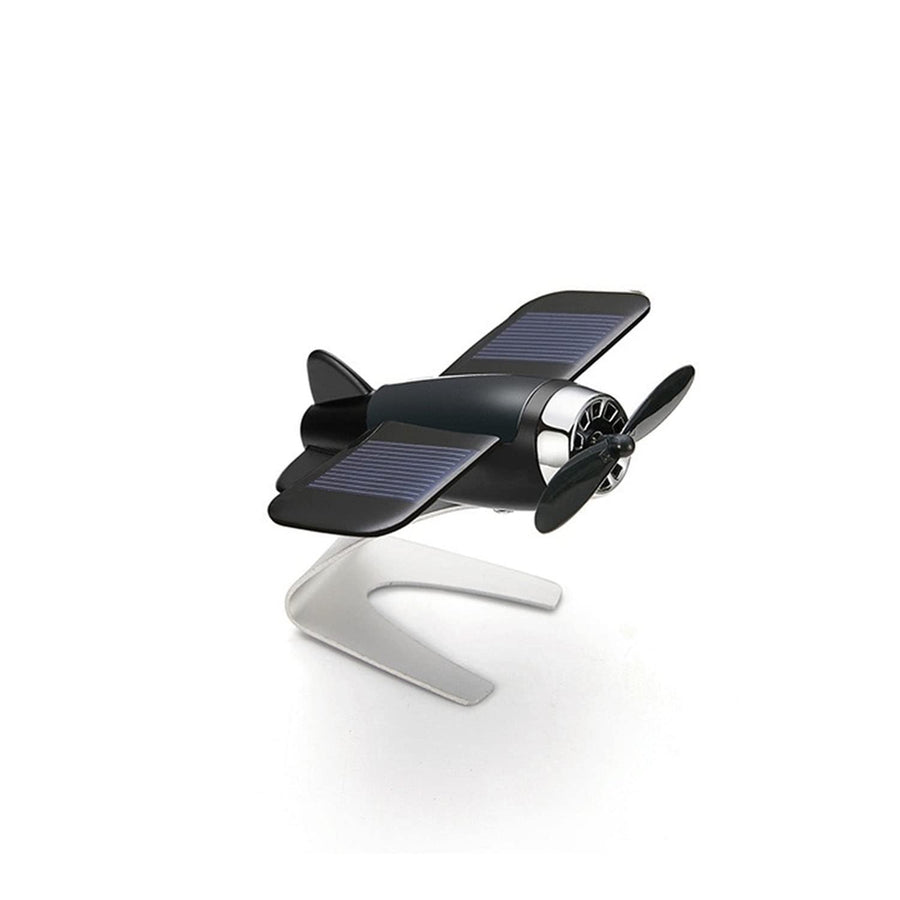 Auto Solar powered aircraft for car perfume (Black)