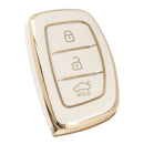 TPU Key Cover Compitable With 3 Button Remote Key (White)