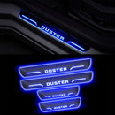 Car Door LED Foot Step Sill Plate for Renault Duster Blue 4 Set For All Foot Step