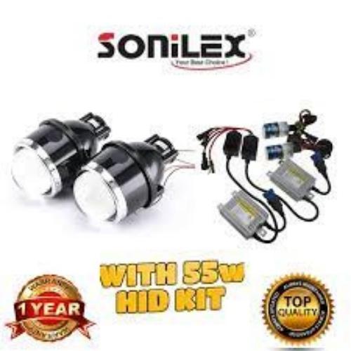 Sonilex Heavy Duty BI-XENON PROJECTOR HI LOW BEAM Complete Set Of 2 (With HID Kit)