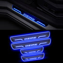 Car Door LED Foot Step Sill Plate for Maruti Suzuki Dzire Blue 4 Set For All Foot Step