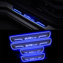 Car Door LED Foot Step Sill Plate for Hyundai Elite i20 Blue 4 Set For All Foot Step