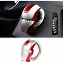 Iron Man Car Engine Start Stop Alloy Button Ignition Protective Cover Anti-Scratch Universal (Red & Silver)