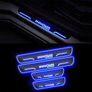 Car Door LED Foot Step Sill Plate for Toyota Innova Crysta Blue 4 Set For All Foot Step