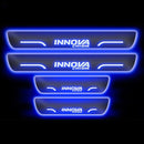 Car Door LED Foot Step Sill Plate for Toyota Innova Crysta Blue 4 Set For All Foot Step
