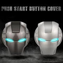 Iron Man Car Engine Start Stop Alloy Button Ignition Protective Cover Anti-Scratch Universal (Silver)