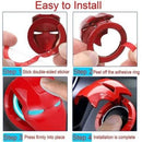 Iron Man Car Engine Start Stop Alloy Button Ignition Protective Cover Anti-Scratch Universal (Red)