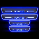 Car Door LED Foot Step Sill Plate for Renault KWID Blue 4 Set For All Foot Step