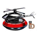 New Helicopter alloy Solar Car Air Freshener Aromatherapy Car Interior Decoration Accessories Perfume Diffuser (Red)