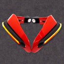 2pc Universal Motorcycle Hand Guard / Brake, Clutch Lever Guard / Wind Deflector with DRL LED Light for All Bikes (Red)