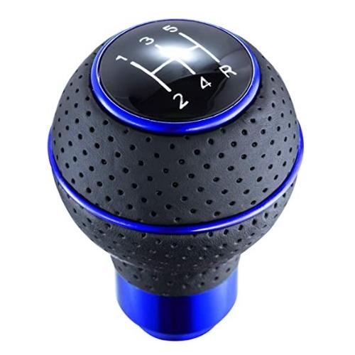 Universal Shifter Knob Car Leather Gear Head Stick Shift Knob 5 Speed – Car  Accessories By Master
