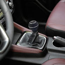 Universal Shifter Knob Car Leather Gear Head Stick Shift Knob 5 Speed (Silver Line)