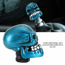 Universal Skull Gear Stick Shift Knob, Big Teeth Devil Head Shape For All Cars (Chrome Blue)