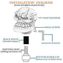 Universal Skull Gear Stick Shift Knob, Big Teeth Devil Head Shape For All Cars (Black)
