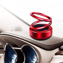 Solar Dashboard Idol Ring Car Decoration Air Freshener Automatic 360 Degree Solar Rotating Perfume (Red)