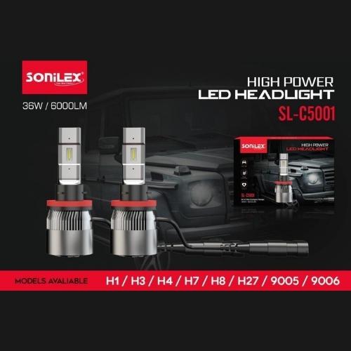 Sonilex High Power White HID Headlight Kit for All Vehicles (H4), 12 V/65w