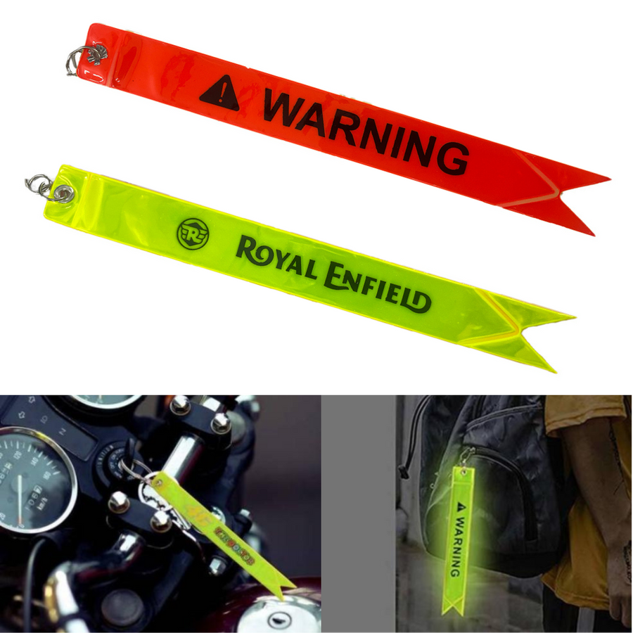 1pc Reflector Tag for Bike Highly Reflective Reflector Radium Warning Tags Keyring Radium Royal Enfield