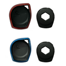 TPU Key Cover Compitable with Swift | baleno | Ertiga | Wagonr | Celerio | Swift Dzire | Alto | Eeco | Brezza | S Presso | Ignis | K10 2 Button Remote Key (Black/Blue & Black/Red Carbon 2 pc)