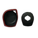 TPU Key Cover Compitable with Swift | baleno | Ertiga | Wagonr | Celerio | Swift Dzire | Alto | Eeco | Brezza | S Presso | Ignis | K10 2 Button Remote Key (Black & Red Carbon 1pc)