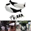 Universal Hand Guard Brake / Clutch Lever Guard Protector / Wind Deflector for All Bikes (Pack of 2) (White)