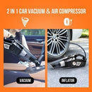 Woscher 578 2-in-1 Car Air Pump Vacuum Cleaner & Tyre Inflator/Air Compressor Pump with LED Light
