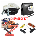 Basic Emergency Kit Combo, Jumper Cable, Tire Inflator, Towing Cable, Puncture Kit